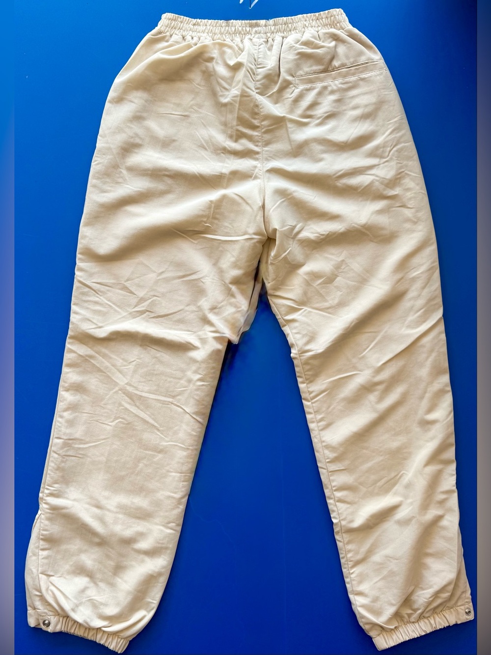 New Balance Made in USA Men’s S Cream Track Pants Lined Snap Cuffs - Picture 11 of 11